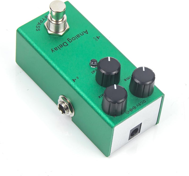 IOppWin Analog Delay Electric Guitar Effects Pedal - Mini Size, True Bypass, Noise Reduction, Aluminum Alloy, 9V DC Power, 20ms-600ms Warm Delay - Image 4